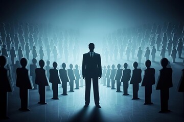 Man Standing in Front of Suit-Wearing Crowd - Shadowy Informant