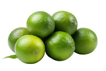 Lime isolated on transparent background. Generative Ai