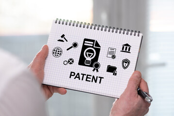 Patent concept on a notepad