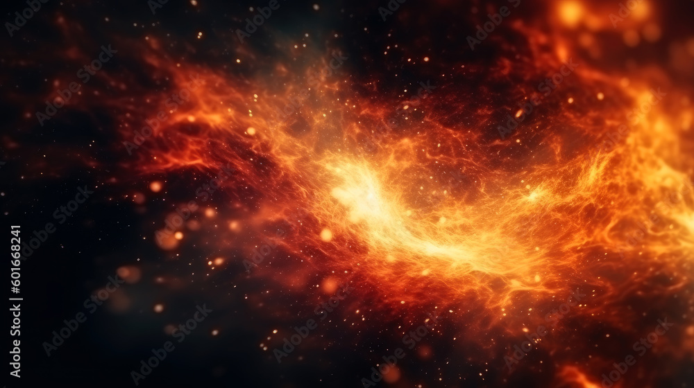 Poster cosmic space and stars, cosmic abstract background. generative ai.