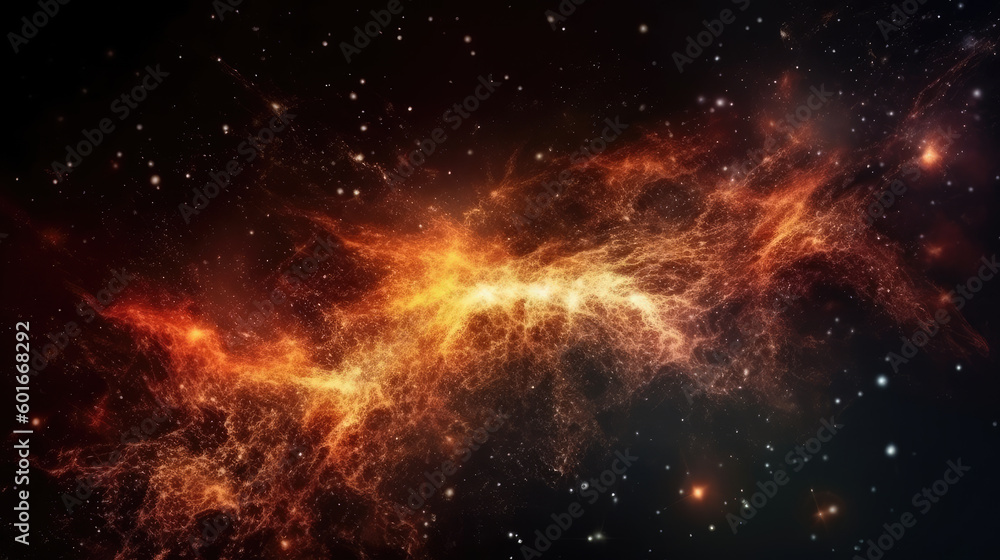 Poster cosmic space and stars, cosmic abstract background. generative ai.