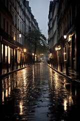 Fototapeta na wymiar Paris after rain. Generative ai