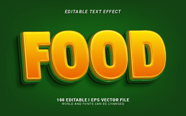 food 3d style text effect