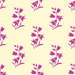 Fototapeta na wymiar seamless pattern with pink flowers