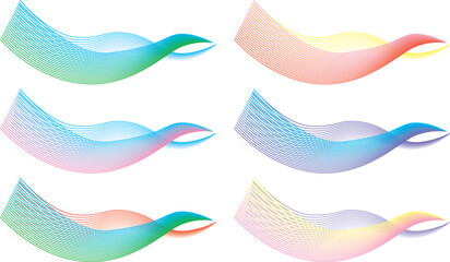 線で描いた光や風や波の抽象的なイメージ