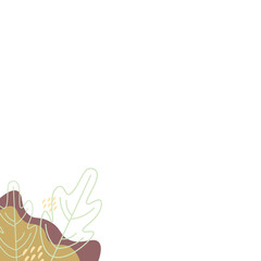 Obraz premium Boho Leaf Corner