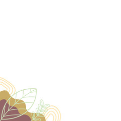 Obraz premium Boho Leaf Corner