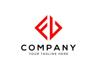 Fototapeta premium Letter F B Square Logo Design
