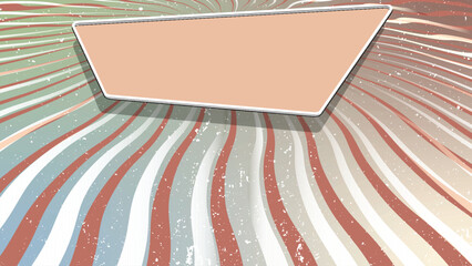 Retro grunge vintage radial  frame. Dirty spiral sunbeam template. Abstract textured wave ray background.