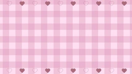 cute little heart gingham background, checkers illustration wallpaper decoration