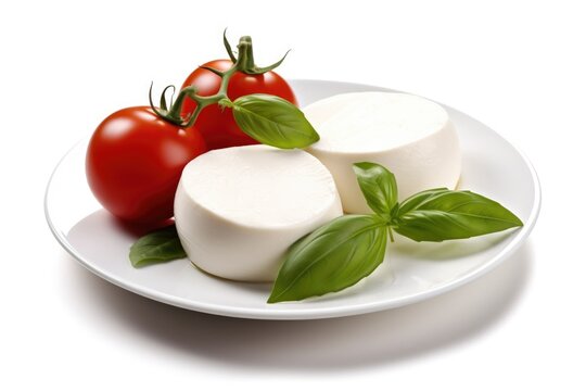 mozzarella cheese tomatoes and basil, ai generative