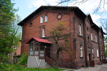 Old Tenement House of Huta Bankowa (ulica Zeromskiego). Dabrowa Gornicza, Poland.