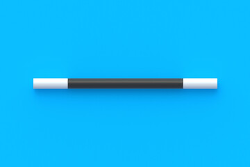 Magic stick. Sorcery concept. Magical accessory. Mystery show. Illusion trick. Circus performance. Top view. 3d render