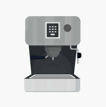 Coffee machine coffee with milk ground coffee vector illustration