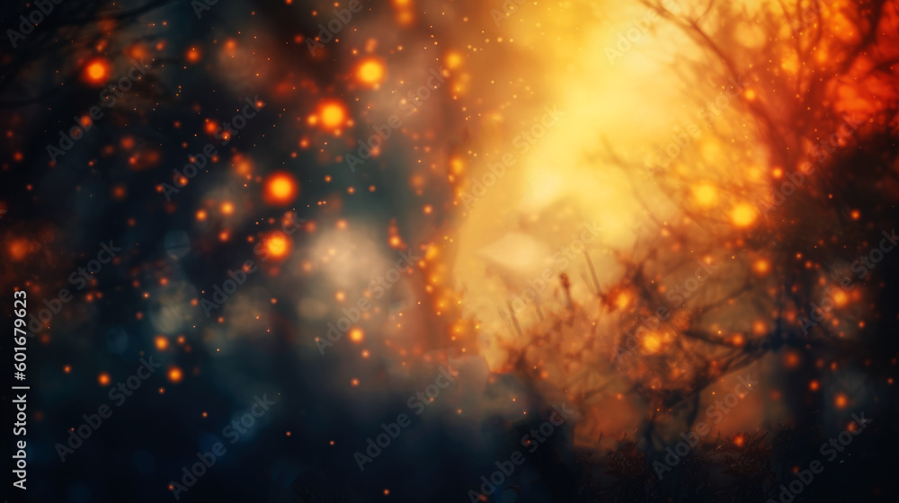 Poster Abstract background with beautiful cicles bokeh.