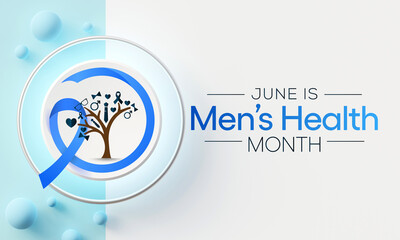 Men's health month is observed every year in June, is used to raise awareness about health care for men and focus on encouraging boys to practice and implement healthy living decisions. 3D Rendering