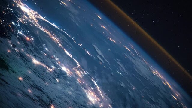 Beautiful Planet Earth seen from space in real time. View from International Space Station. Public Domain images from Nasa	