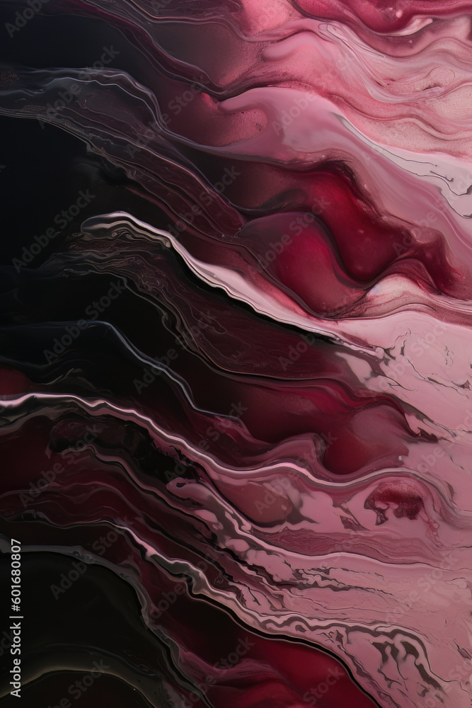Wall mural a dynamic mix of black and purple forms an abstract paint texture. this design, reminiscent of a swi