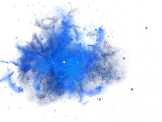 Watercolor Galaxy Stars Splashes Transparent Background Clipart
