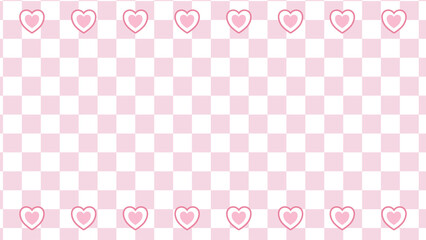cute heart on checkerboard trendy background, checkers illustration decoration