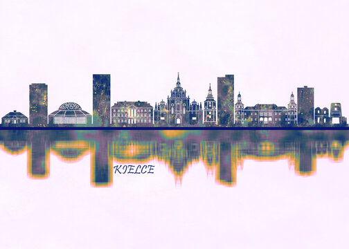 Kielce Skyline. Cityscape Skyscraper Buildings Landscape City Background Modern Art Architecture Downtown Abstract Landmarks Travel Business Building View Corporate