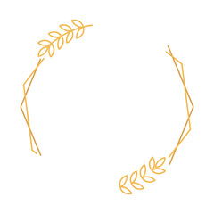 Polygon Frame with Flower