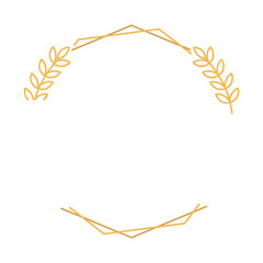 Polygon Frame with Flower