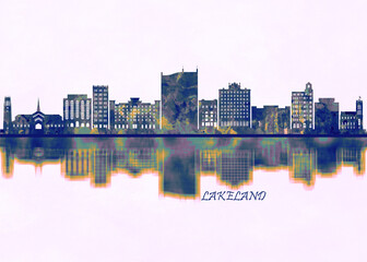 Lakeland USA. Cityscape Skyscraper Buildings Landscape City Background Modern Art Architecture Downtown Abstract Landmarks Travel Business Building View Corporate