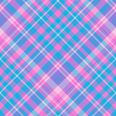 Seamless pattern in exciting blue, pink and violet colors for plaid, fabric, textile, clothes, tablecloth and other things. Vector image. 2