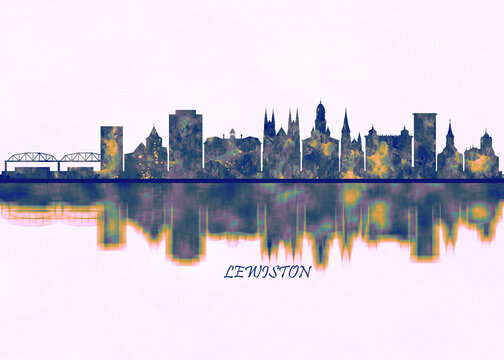 Lewiston Skyline. Cityscape Skyscraper Buildings Landscape City Background Modern Art Architecture Downtown Abstract Landmarks Travel Business Building View Corporate