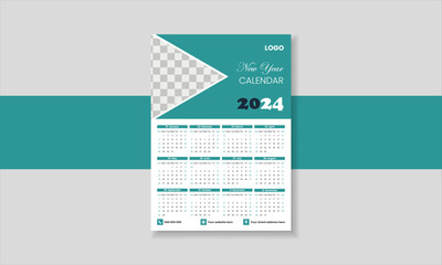 Calendar Design Template 2024