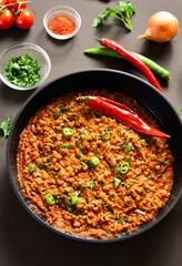 Keema curry in pan