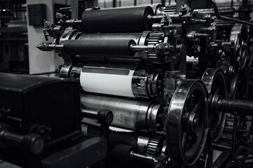 An antique paper making machine
