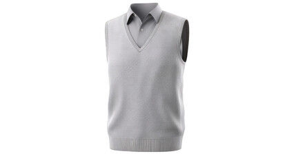 Sweater vest isolated on transparent background. Generative AI