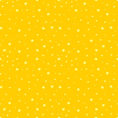Seamless pattern with Polka dots on yellow background. Yellow dots endless texture for wallpaper, paper, fabric, textile design. Vector illustration