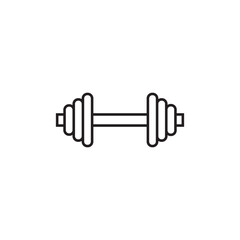 Dumbbell line set icon, sports logo vector