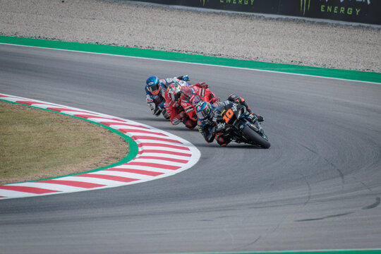 MONTMELLO, SPAIN-JUNE 4, 2021: Luca Marini on his #10 Ducati Desmosedici GP (Sky VR46 Team), 2021 MotoGP World Championship