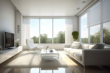 Fototapeta na wymiar modern and minimalistic living room
