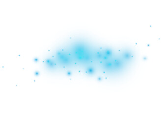 Blue glitter wave abstract illustration. Blue stars dust trail sparkling particles isolated on transparent background. Magic concept. PNG.
