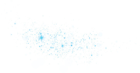 Blue glitter wave abstract illustration. Blue stars dust trail sparkling particles isolated on transparent background. Magic concept. PNG.