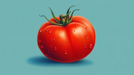 Pomidor, czerwony pomidor, ilustracja pomidora - obrazy, fototapety, plakaty