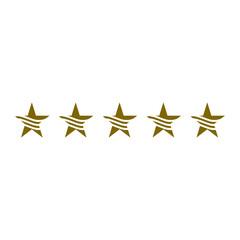 Fototapeta premium Five star review on transparent background