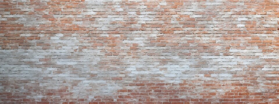 Fototapeta Red brick background texture seamless pattern. Seamless brick masonry. Red brick wall seamless illustration background. Generative AI