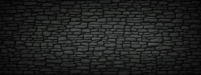 Black brick background texture seamless pattern.
Seamless brick masonry. Black brick wall seamless illustration background. Generative AI