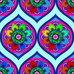 Ethnic ikat seamless patterns geometric native tribal boho motif aztec textile fabric carpet mandalas african American india flower