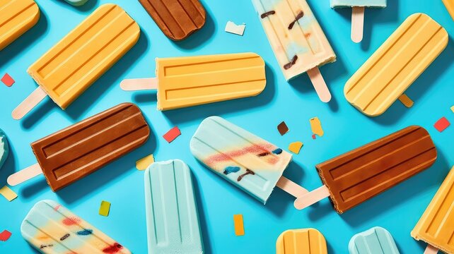 ice cream, popsicle with generative ai	
