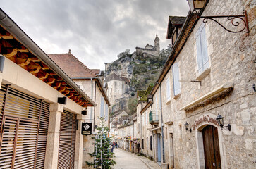 Rocamadour landmarks, France - obrazy, fototapety, plakaty