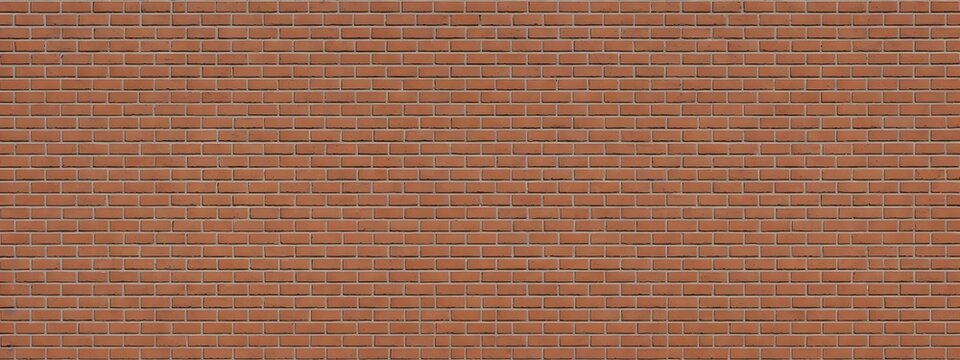 Fototapeta Red brick background texture seamless pattern. Seamless brick masonry. Red brick wall seamless illustration background. Generative AI