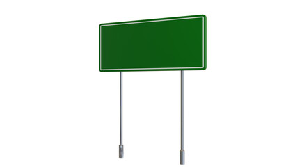 3D isolated highway angled road sign isolated © HalukYakup
