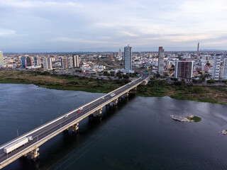 Fototapeta na wymiar riverside town Petrolina in Pernambuco in northeastern Brazil